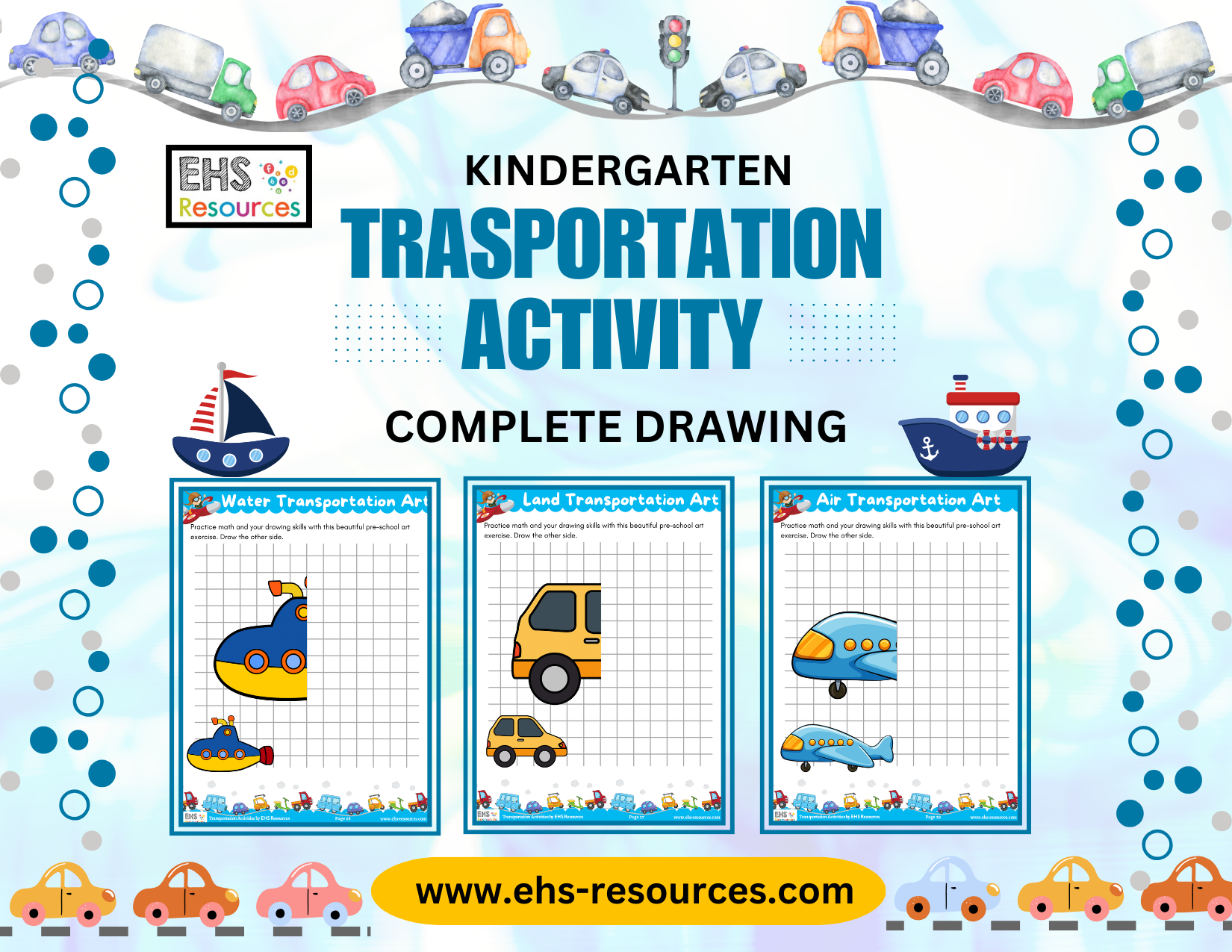 Kindergarten Transportation Activities- Complete activities