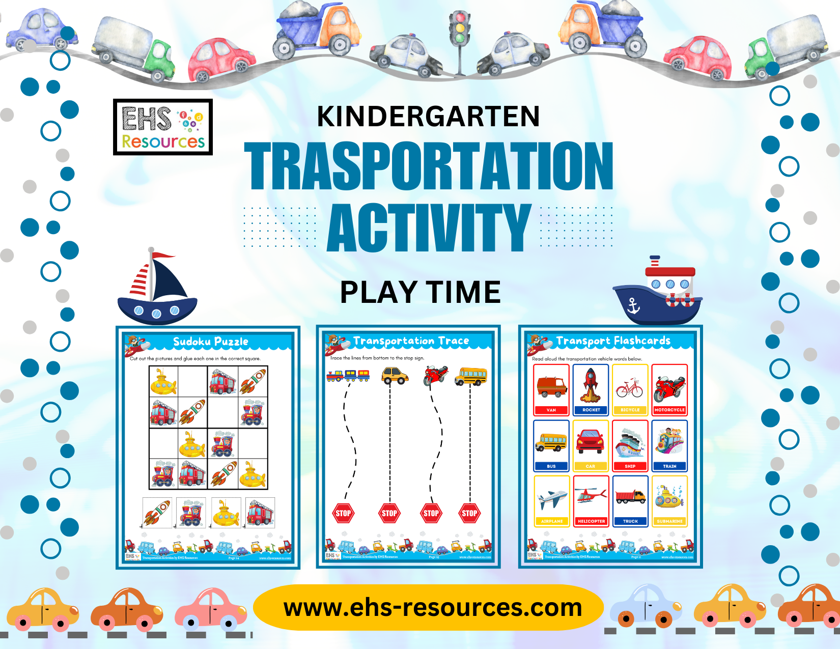 Kindergarten Transportation Activities- Play Time