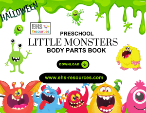 Counting Little Monsters' Body Parts Preschool Halloween Activity - Download