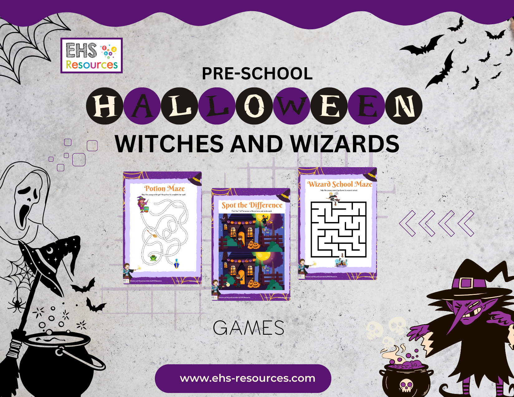 Halloween Worksheets for Kindergarten - Enchanting Fun with Witches and Wizards- EHS Resources - Games Halloween Worksheets for Kindergarten - Enchanting Fun with Witches and Wizards- EHS Resources - Games
