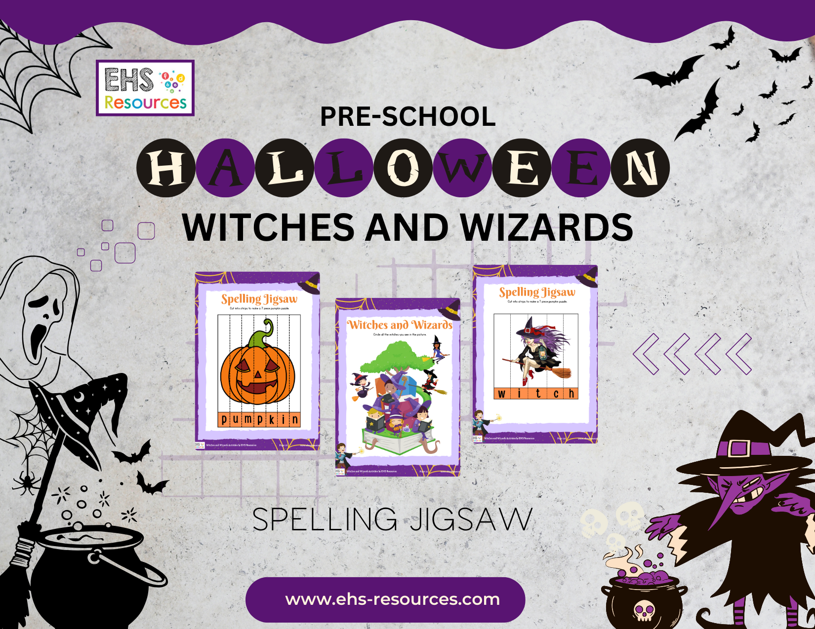 Halloween Worksheets for Kindergarten - Enchanting Fun with Witches and Wizards- EHS Resources - Jigsaw Halloween Worksheets for Kindergarten - Enchanting Fun with Witches and Wizards- EHS Resources - Jigsaw
