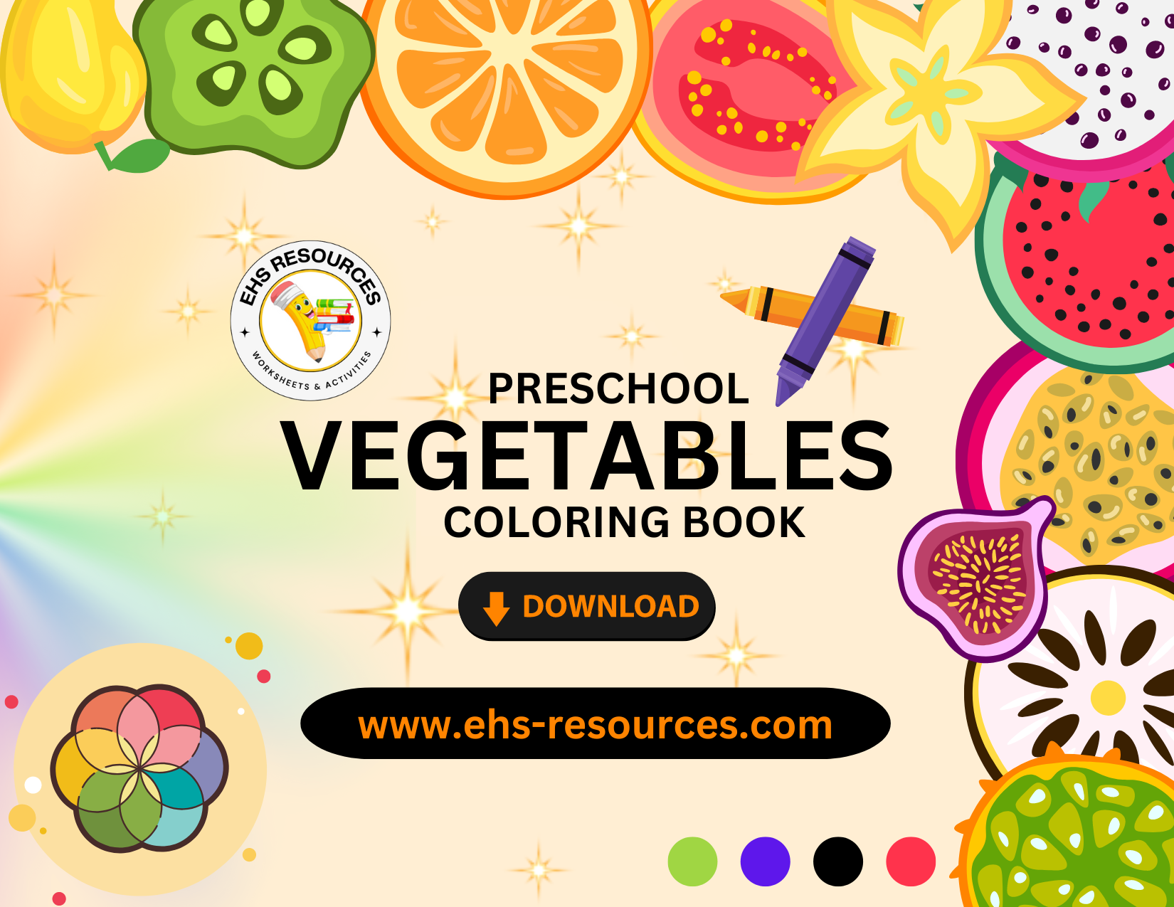 Vegetables Coloring Book For Preschool- Download