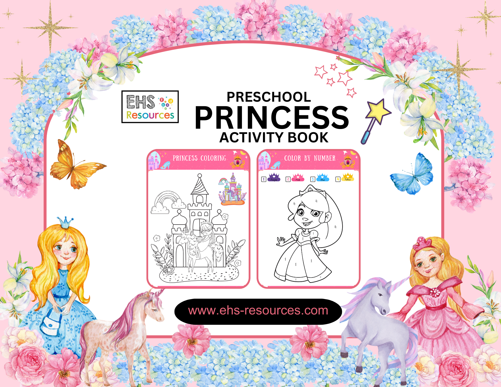 Princess Activity Book Preschool - Worksheet 1