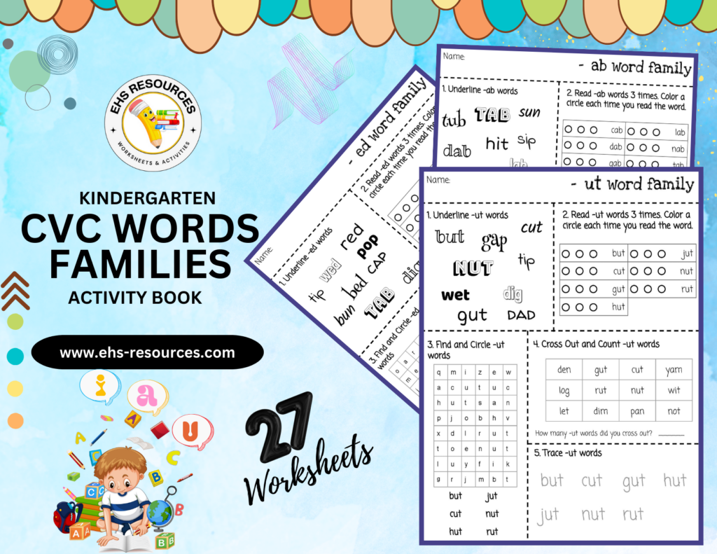 CVC Word Family For Kindergarten - FINAL Page