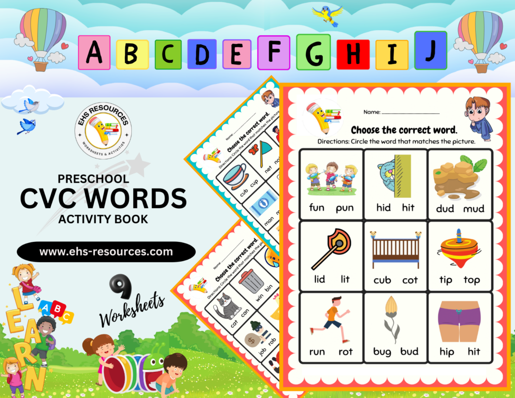 CVC Words Activity Book for Preschool- Last Page
