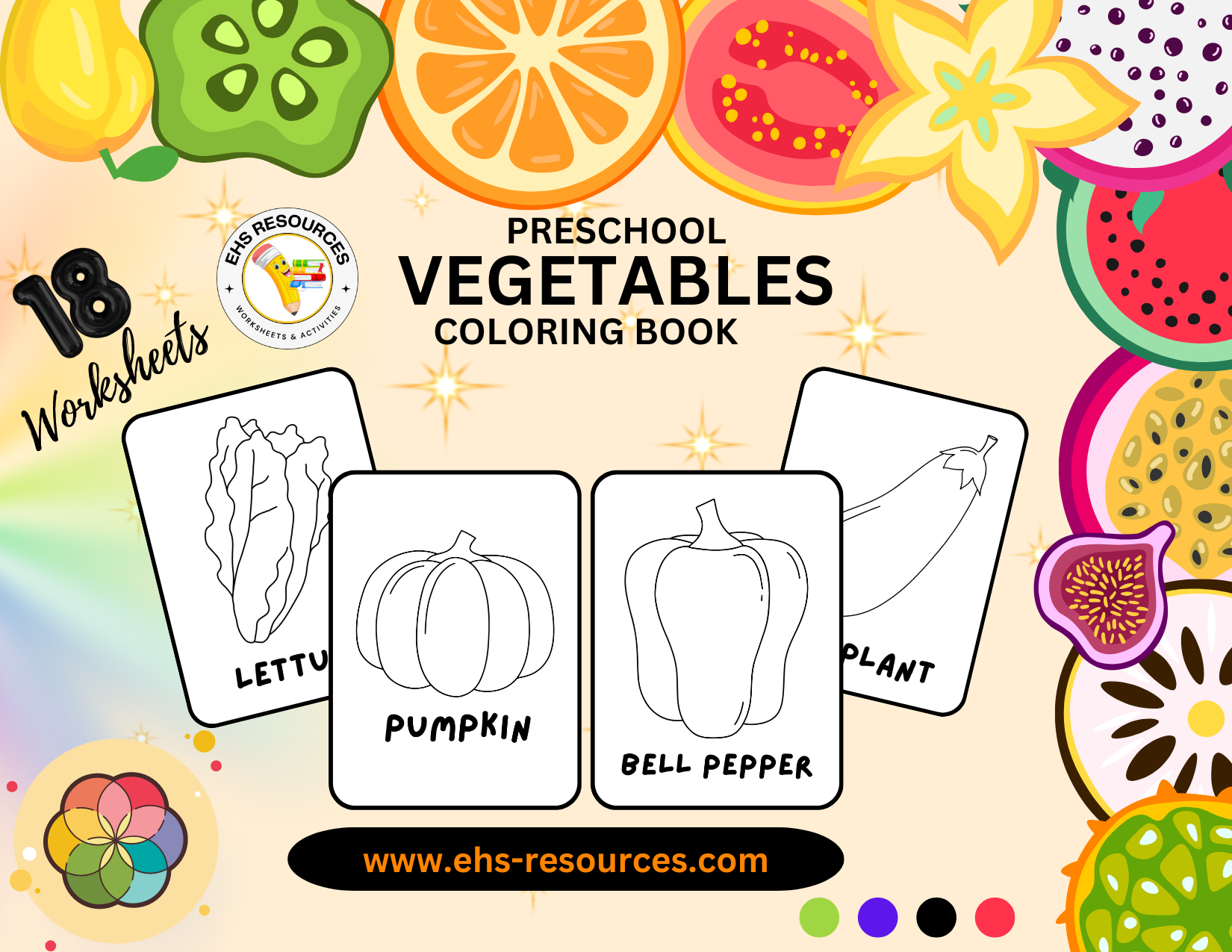 Vegetables Coloring Book For Preschool- Final Page