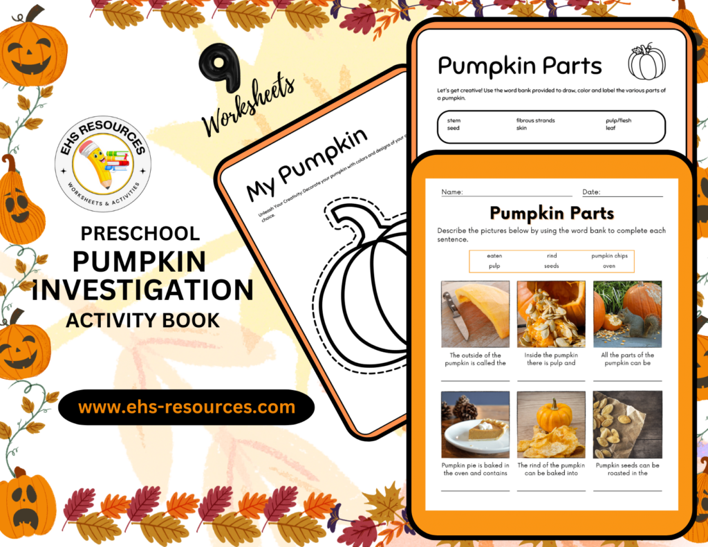 Pumpkin Investigation Activity Book for Preschool- Final Page