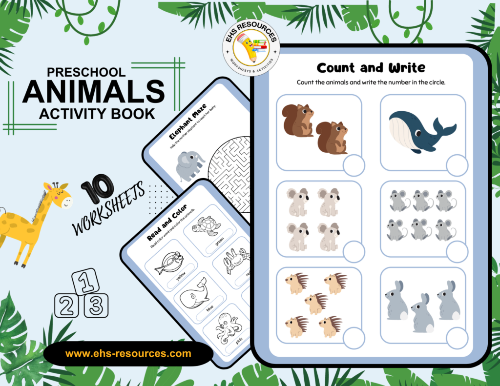 Animals Activity Book for Preschool- Final