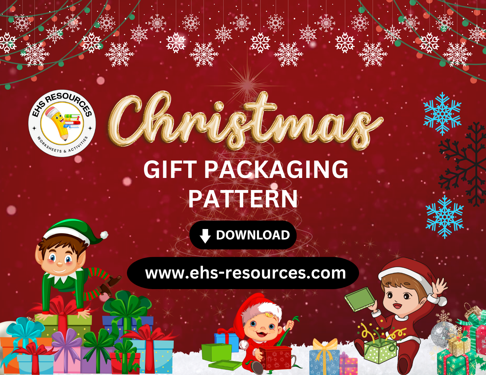 Christmas Gift Packaging Pattern - Download