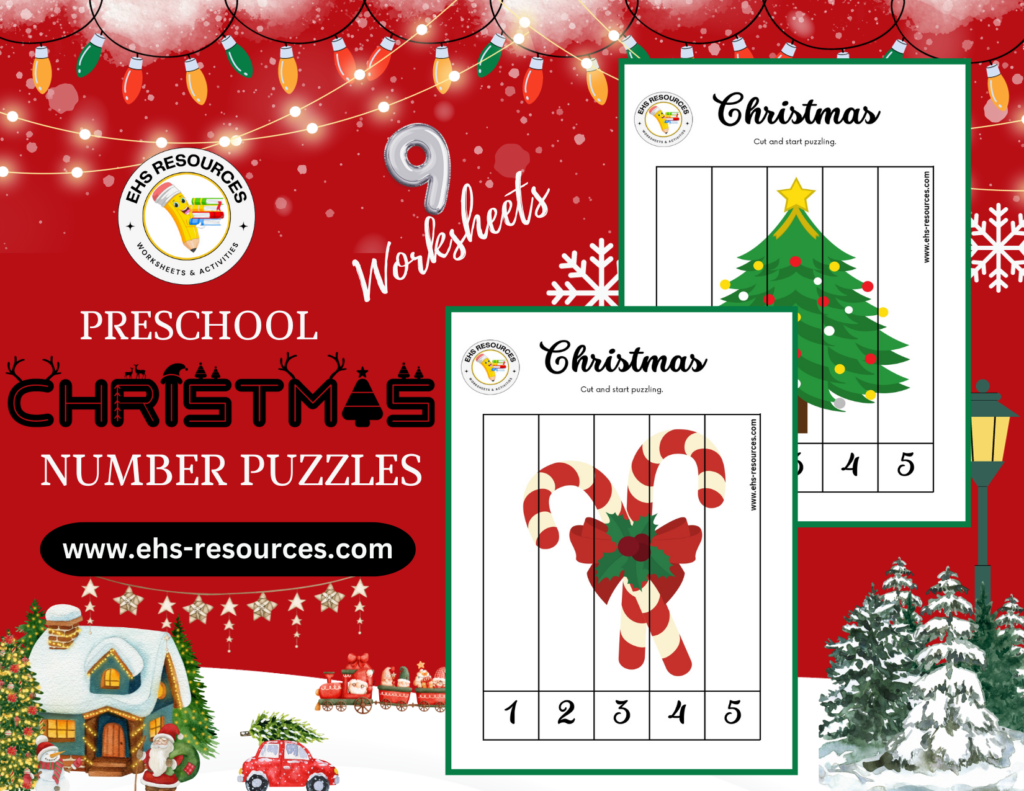 Christmas Number Puzzles Preschool - Final Page