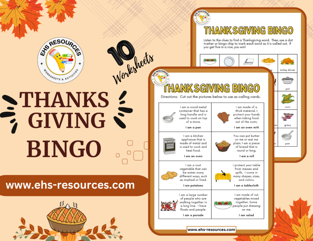 Thanks Giving BINGO - Final Page