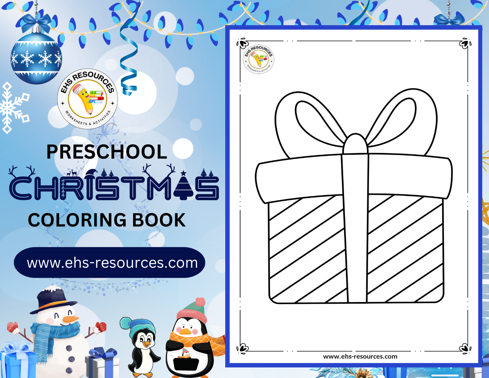 Christmas Coloring Book Preschool - Worksheet 2