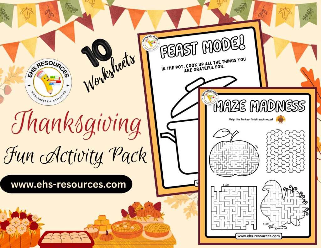 Thanksgiving Fun Activity Pack - Final Page