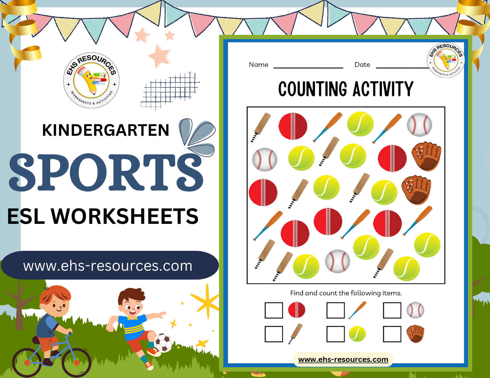 sports-esl-worksheet-for-kids-kindergarten-counting-activity