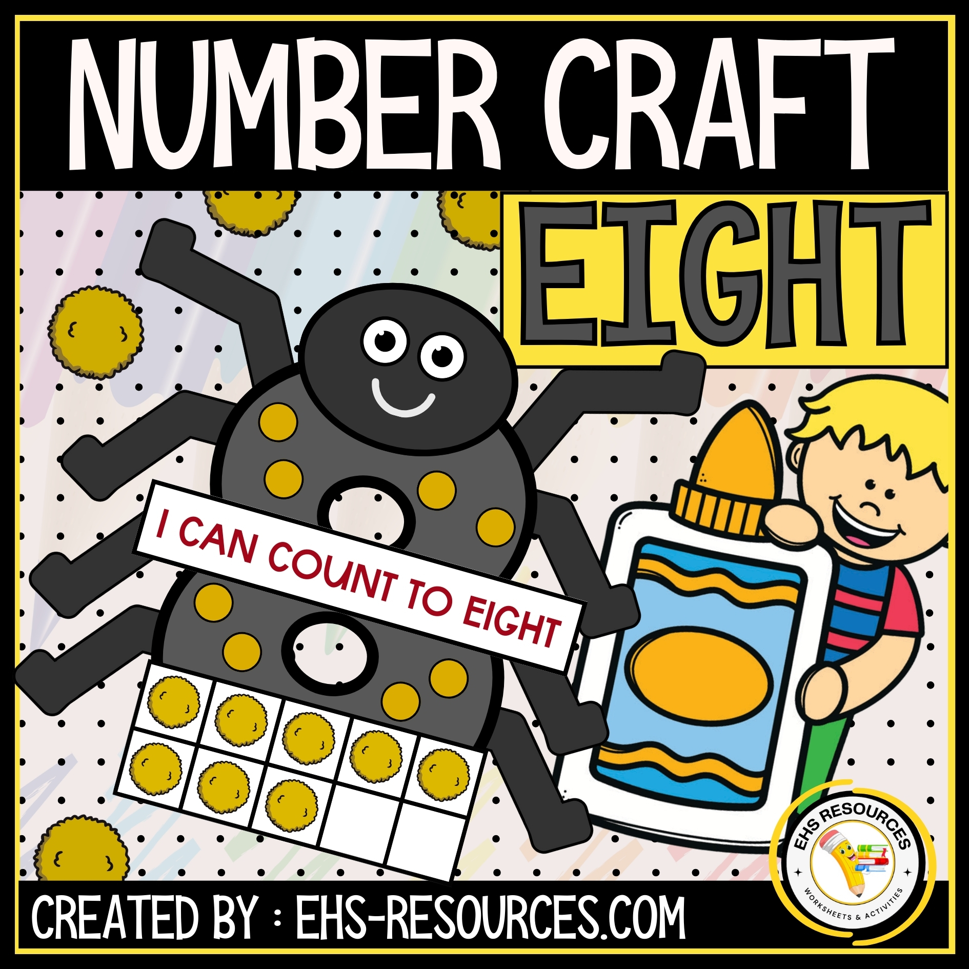 Number-8-Spider-Craft-Math-Activity